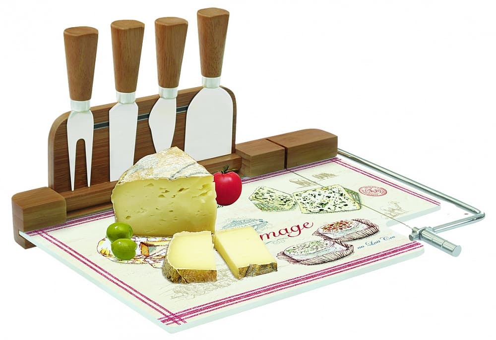 Подставка для сыра с 4-мя лопатками и слайсером, FROMAGE, Easy Life