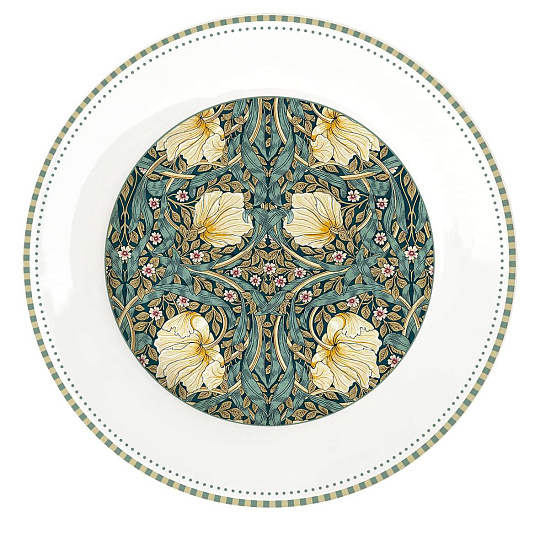 Тарелка десертная фарфоровая WILLIAM MORRIS BLACK, д. 19 см