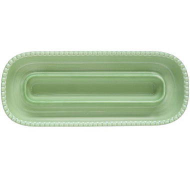 Блюдо для оливок фарфоровое TIFFANY GREEN, размер: 30,5x12 см