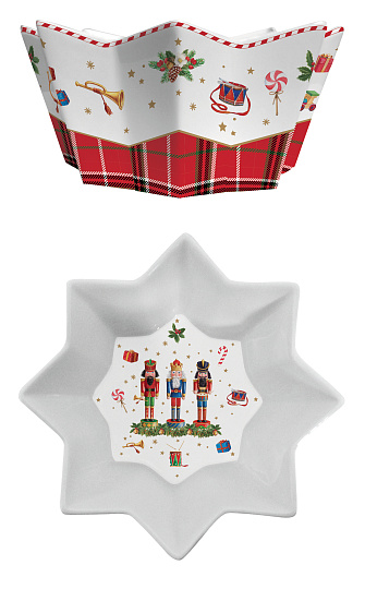 Салатник фарфоровый VINTAGE NUTCRACKER, д. 20 см в подарочной упаковке