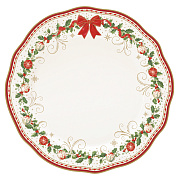 Тарелка закусочная фарфоровая CHRISTMAS HERITAGE, д. 28 см  магазин «Аура Дома»