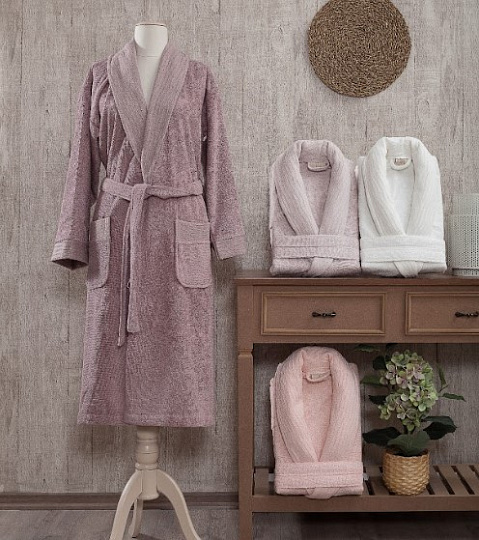 Халат женский FRIDA, состав: 100% хлопок, размер: M, цвет: кремовый
