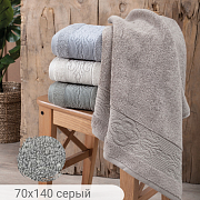 картинка Полотенце махровое VITRA, состав: 100% хлопок, размер: 70х140 см, цвет: серый  магазин «Аура Дома»