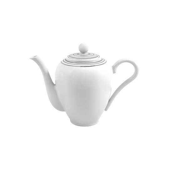 Кофейник, 1,44 мл, фарфор, серия SILVER STRIPES