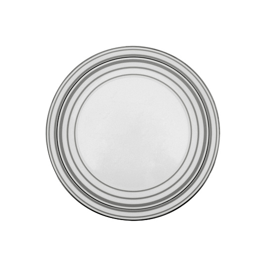 Тарелка закусочная, 27 см, фарфор, серия SILVER STRIPES