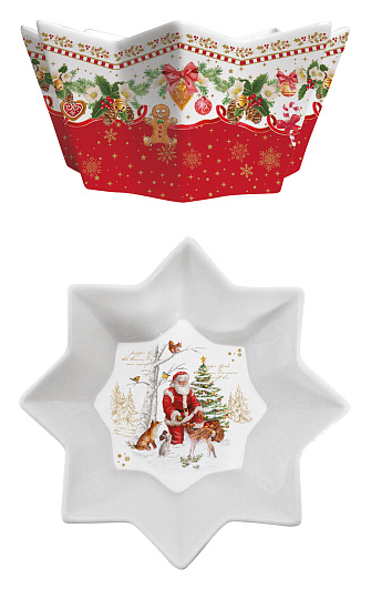 Салатник фарфоровый CHRISTMAS MEMORIES, д. 20 см в подарочной упаковке