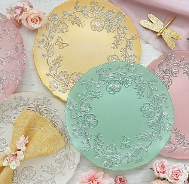 Блюдо сервировочное стеклянное SPRING GLASS, д. 33 см в подарочной упаковке