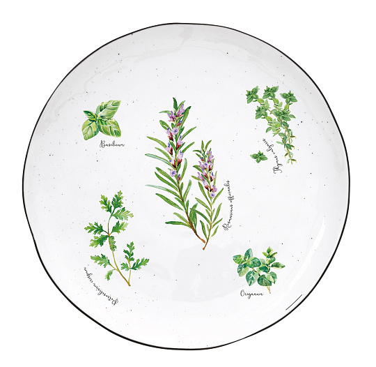 Тарелка закусочная фарфоровая HERBARIUM, д. 26 см