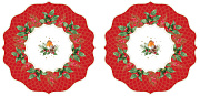 картинка Набор подставок декоративных на стол CHRISTMAS BERRIES (2 шт), д. 34,5 см  магазин «Аура Дома»