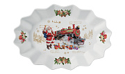Блюдо сервировочное фарфоровое CHRISTMAS MEMORIES, размер: 30х20,5 см в подарочной упаковке  магазин «Аура Дома»