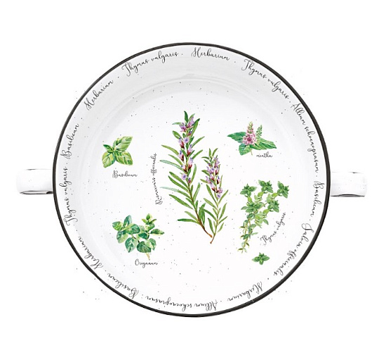 Блюдо глубокое фарфоровое HERBARIUM, д. 20 см