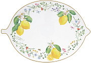 Блюдо сервировочное фарфоровое FLEURS ET CITRONS, размер: 30x21,5 см  магазин «Аура Дома»