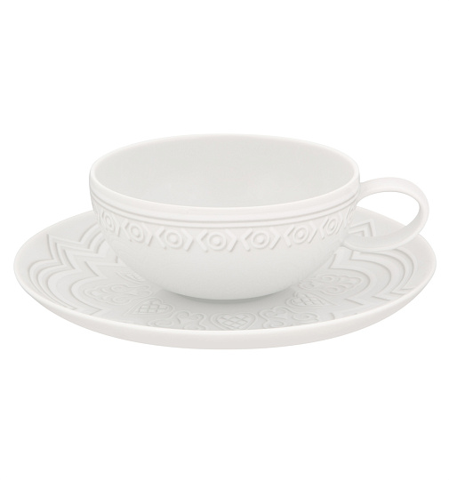 Чайная пара фарфоровая Ornament, объем 251 мл