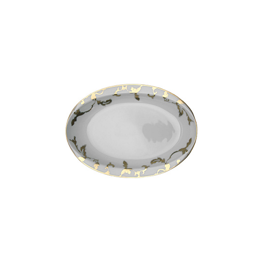 Блюдо овальное, 20х15 см, фарфор, серия GOLD RUBY