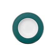 Тарелка суповая, 22 см, фарфор, серия ETHEREAL ULTRAMARINE GREEN PORCEL магазин «Аура Дома»