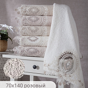 картинка Полотенце махровое OLIVER, состав: 100% хлопок, размер: 70х140 см, цвет: розовый  магазин «Аура Дома»
