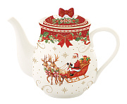Чайник заварочный фарфоровый CHRISTMAS HERITAGE, объем 900 мл в подарочной упаковке  магазин «Аура Дома»