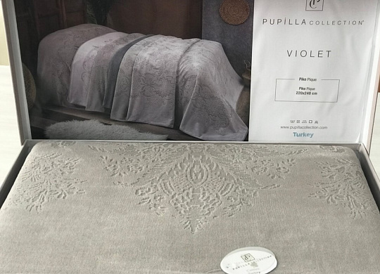 Плед VIOLET, состав: 100% хлопок, размер: 220х240 см, цвет: бежевый