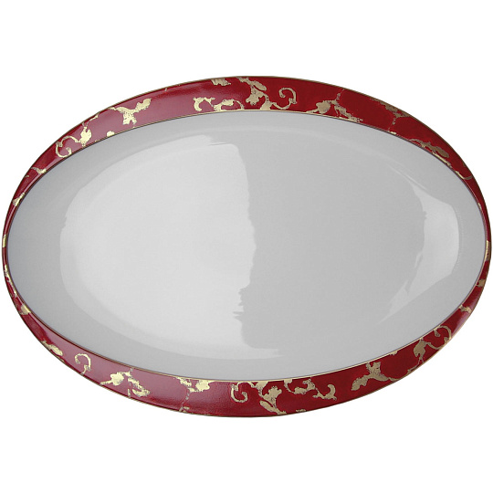 Блюдо овальное, 40х28 см, фарфор, серия GOLD RUBY