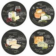 Набор блюдец фарфоровых WORLD OF CHEESE (4 шт), д. 19 см в подарочной упаковке Easy Life магазин «Аура Дома»