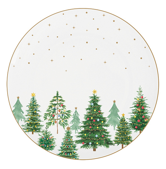 Тарелка закусочная фарфоровое FESTIVE TREES, д. 27 см
