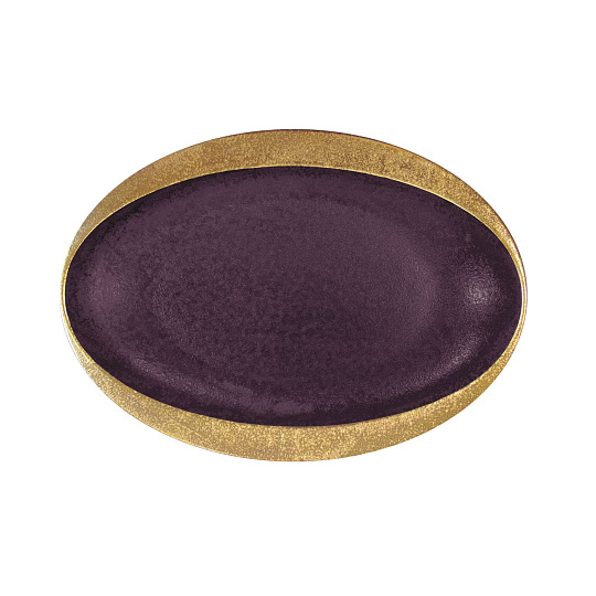 Блюдо овальное, 30х22 см, фарфор, серия GOLDEN VELVET