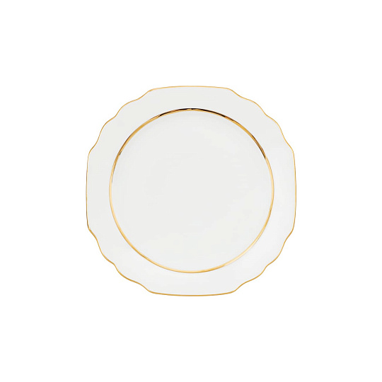 Блюдо круглое фарфоровое VIENA PREMIUM GOLD, д. 22 см