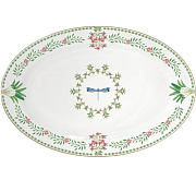 Блюдо сервировочное фарфоровое BOTANIC CHIC, размер: 35x23,5 см в подарочной упаковке  магазин «Аура Дома»
