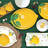 Тарелка закусочная фарфоровая FLEURS ET CITRONS, д. 26,5 см