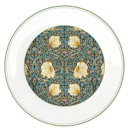 Тарелка закусочная фарфоровая WILLIAM MORRIS BLACK, д. 26,5 см
