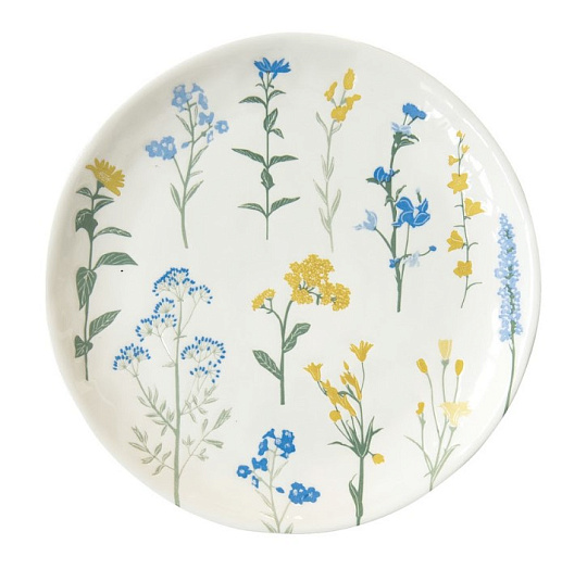 Тарелка десертная  фарфоровая  MILLE FLEURS YELLOW, д. 21 см