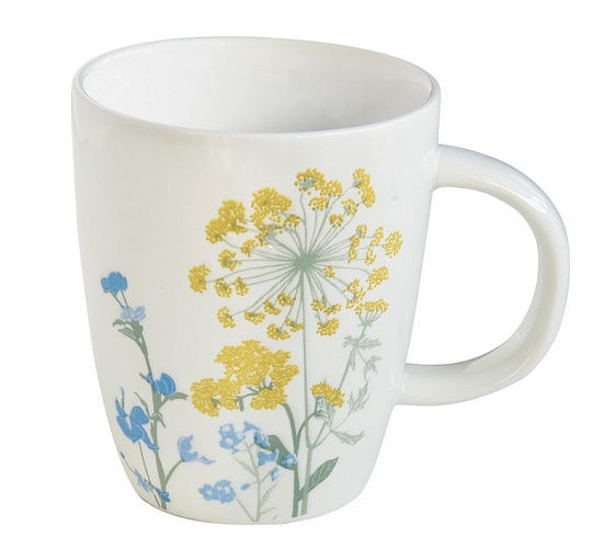 Кружка фарфоровая MILLE FLEURS YELLOW, объем 350 мл