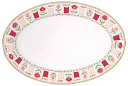 Блюдо сервировочное фарфоровое FLOWERY, размер: 35x23,5 см в подарочной упаковке  магазин «Аура Дома»
