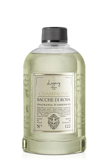 Ароматизатор жидкий: CHAMPAGNE E BACCHE DI ROSA, 500 мл ("Шампанское и розовые ягоды") рефил