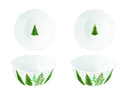 Набор салатников фарфоровых FESTIVE TREES (2 шт), д. 14 см в подарочной упаковке  магазин «Аура Дома»