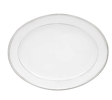 Блюдо овальное фарфоровое OLYMPUS PLATINE, размер: 39х30 см