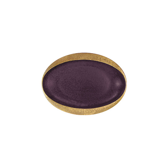 Блюдо овальное, 20х15 см, фарфор, серия GOLDEN VELVET