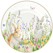Тарелка десертная  фарфоровая HAPPY EASTER, д. 19 см Easy Life / Nuova R2S магазин «Аура Дома»