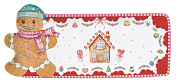 Блюдо сервировочное фарфоровое SWEET CHRISTMAS, размер: 36x16 см в подарочной упаковке  магазин «Аура Дома»