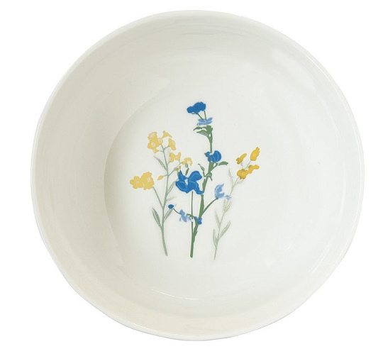 Тарелка суповая  фарфоровая MILLE FLEURS YELLOW, д. 18 см