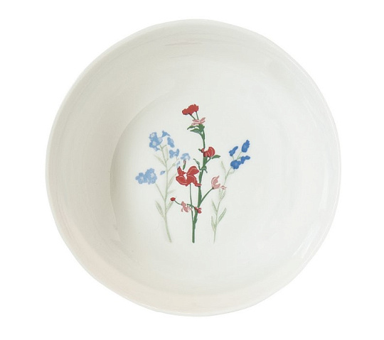 Тарелка суповая фарфоровая MILLE FLEURS BLUE, д. 18 см