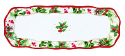 Блюдо сервировочное фарфоровое CHRISTMAS BERRIES, размер: 37x14 см в подарочной упаковке  магазин «Аура Дома»