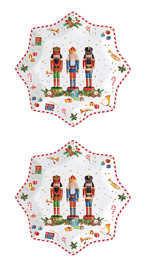 Набор блюд фарфоровых VINTAGE NUTCRACKER (2 шт), д. 20 см в подарочной упаковке