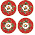 Набор блюдец фарфоровых CHRISTMAS BERRIES (4 шт), д. 19 см в подарочной упаковке
