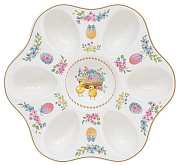 Блюдо сервировочное фарфоровое SPRING BLOOM, д. 21 см в подарочной упаковке Easy Life / Nuova R2S магазин «Аура Дома»