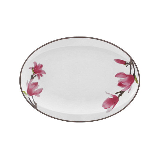 Блюдо овальное, 30х22 см, фарфор, серия MAGNOLIA
