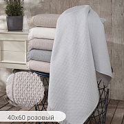 картинка Полотенце махровое BERNINI, состав: 100% хлопок, размер: 40х60 см, цвет: розовый  магазин «Аура Дома»