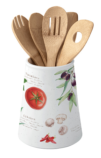 Подставка для столовых приборов фарфоровая HOME & KITCHEN в подарочной упаковке