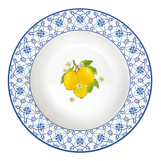 Тарелка суповая  фарфоровая POSITANO, д. 21,5 см