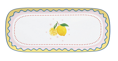 Блюдо сервировочное фарфоровое FRUIT MANIA, размер: 40x17,5 см в подарочной упаковке